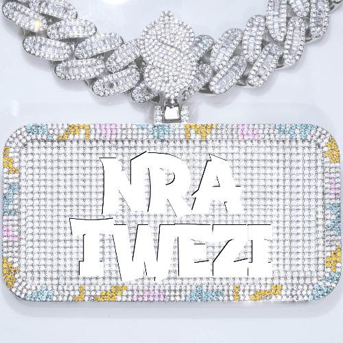 CUSTOM LETTER NECKLACE 3D COLORFUL SQUARE