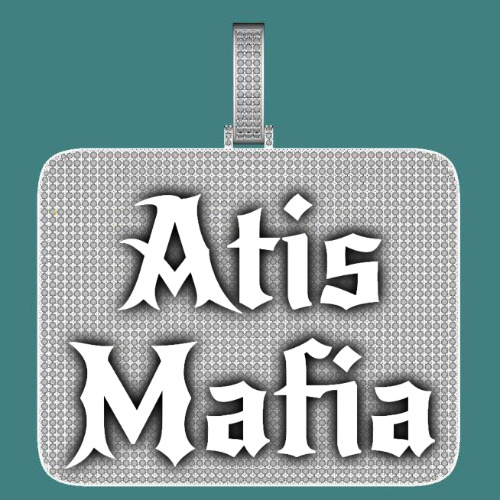 CUSTOM LETTER NECKLACE 3D BIG SQUARE