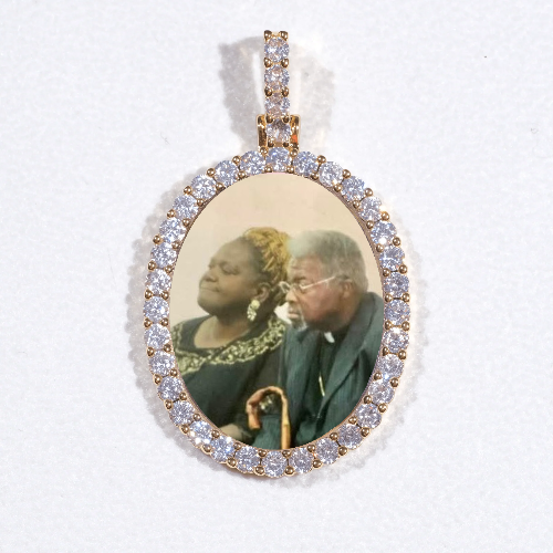 3D Oval Custom Picture Pendant