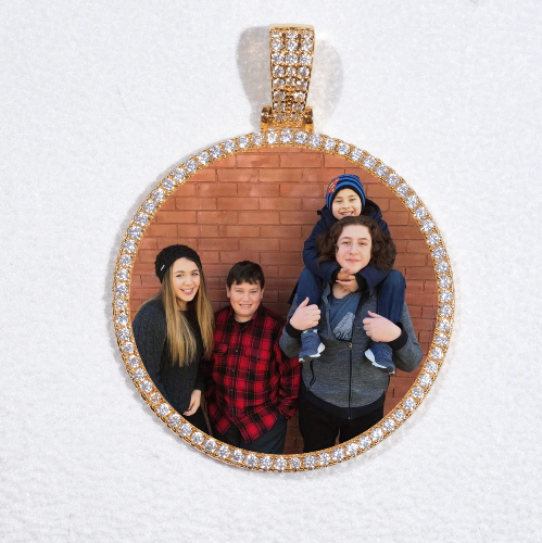 MEDIUM 3D CIRCLE CUSTOM PICTURE PENDANT