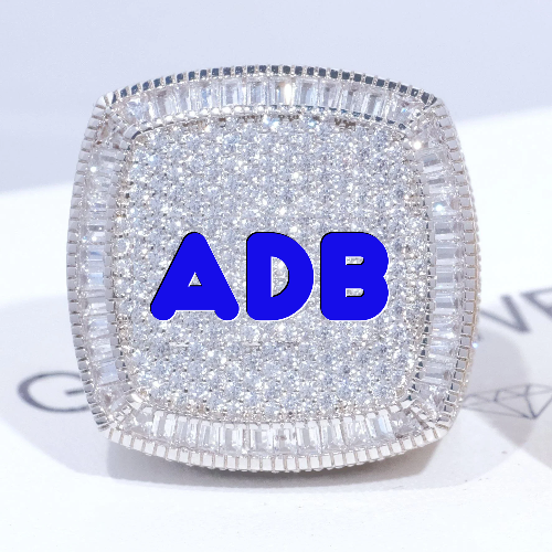 CUSTOM LETTER 3D ICED RING