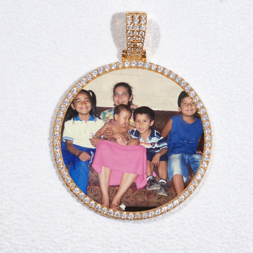 MEDIUM 3D CIRCLE CUSTOM PICTURE PENDANT