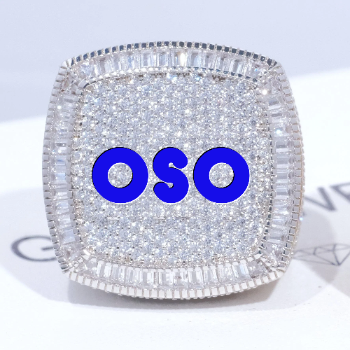 CUSTOM LETTER 3D ICED RING