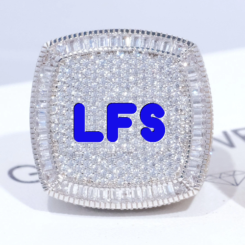 CUSTOM LETTER 3D ICED RING