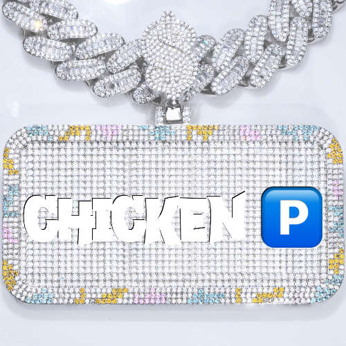 CUSTOM LETTER NECKLACE 3D COLORFUL SQUARE