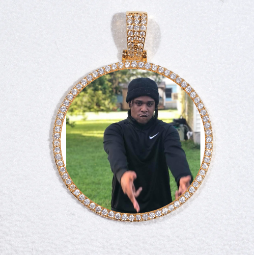 MEDIUM 3D CIRCLE CUSTOM PICTURE PENDANT