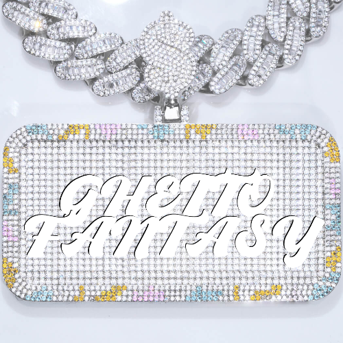 CUSTOM LETTER NECKLACE 3D COLORFUL SQUARE