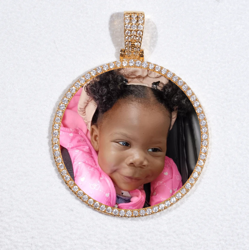 MEDIUM 3D CIRCLE CUSTOM PICTURE PENDANT