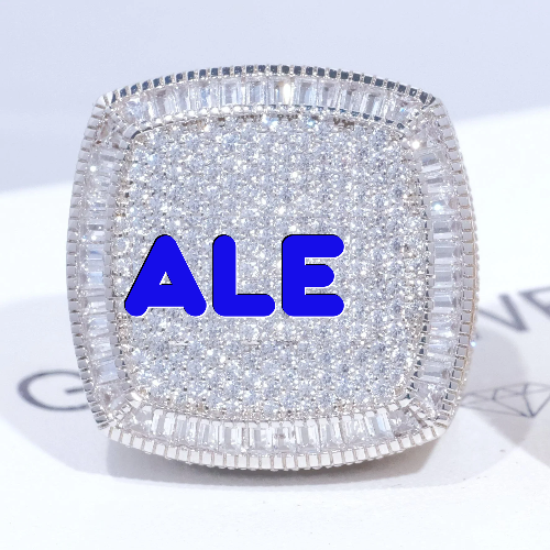 CUSTOM LETTER 3D ICED RING