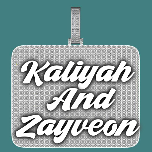 CUSTOM LETTER NECKLACE 3D BIG SQUARE