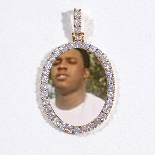 3D Oval Custom Picture Pendant