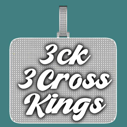 CUSTOM LETTER NECKLACE 3D BIG SQUARE