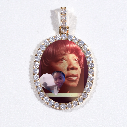 3D Oval Custom Picture Pendant