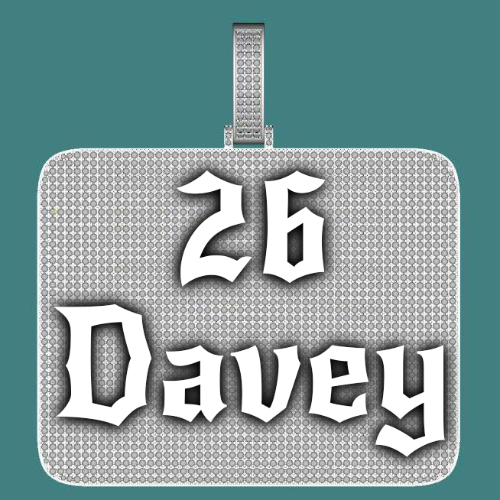 CUSTOM LETTER NECKLACE 3D BIG SQUARE