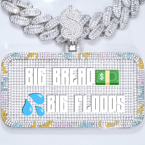 CUSTOM LETTER NECKLACE 3D COLORFUL SQUARE