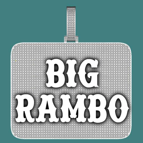 CUSTOM LETTER NECKLACE 3D BIG SQUARE