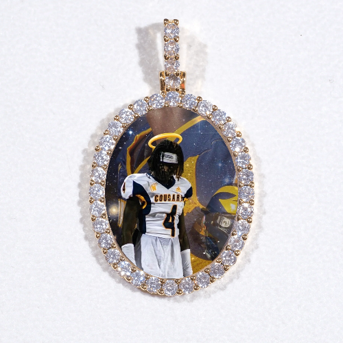 3D Oval Custom Picture Pendant