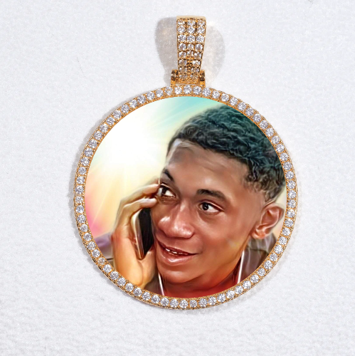 MEDIUM 3D CIRCLE CUSTOM PICTURE PENDANT