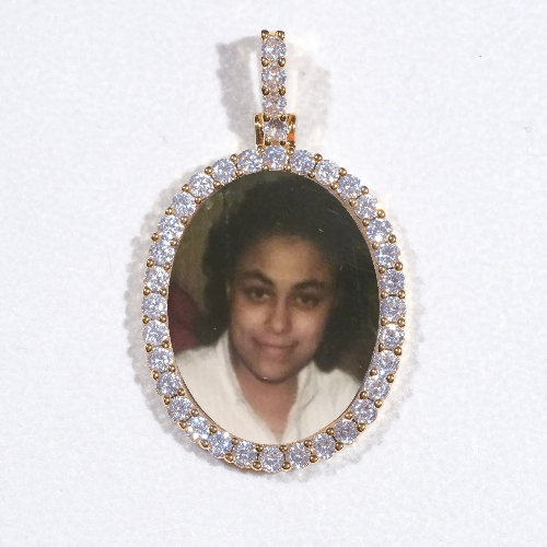 3D Oval Custom Picture Pendant