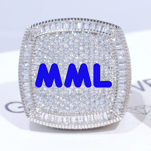 CUSTOM LETTER 3D ICED RING