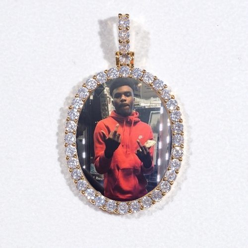 3D Oval Custom Picture Pendant