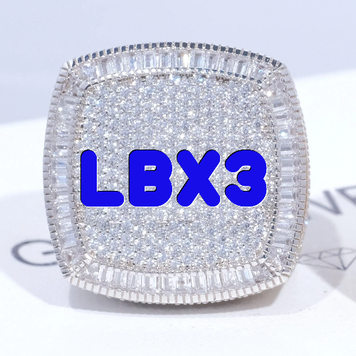 CUSTOM LETTER 3D ICED RING