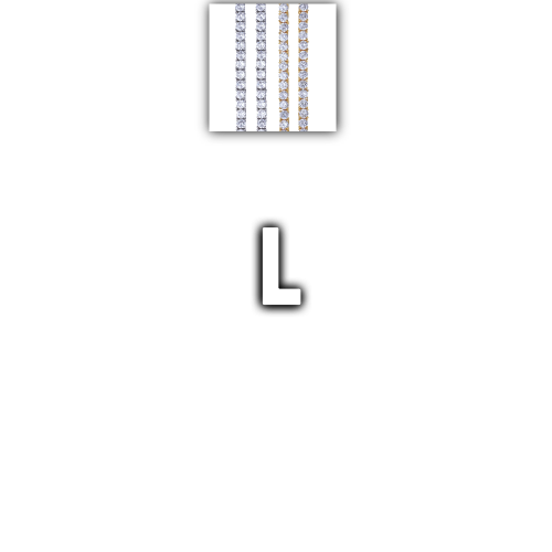 Custom Letters Baguette Two Layer Necklace