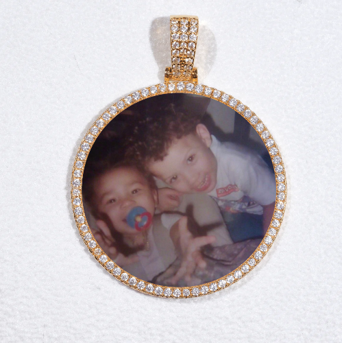 MEDIUM 3D CIRCLE CUSTOM PICTURE PENDANT