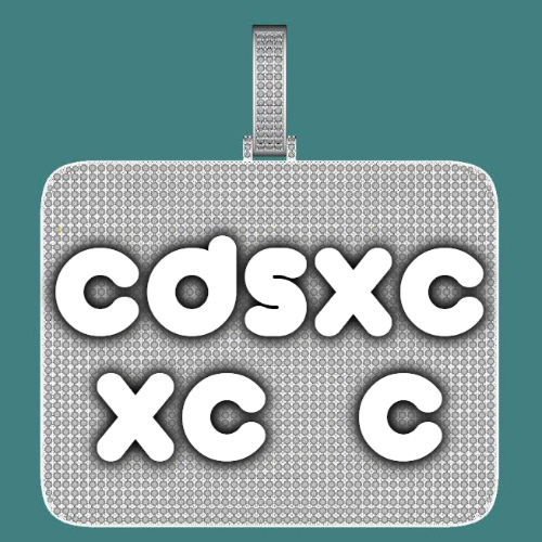 CUSTOM LETTER NECKLACE 3D BIG SQUARE