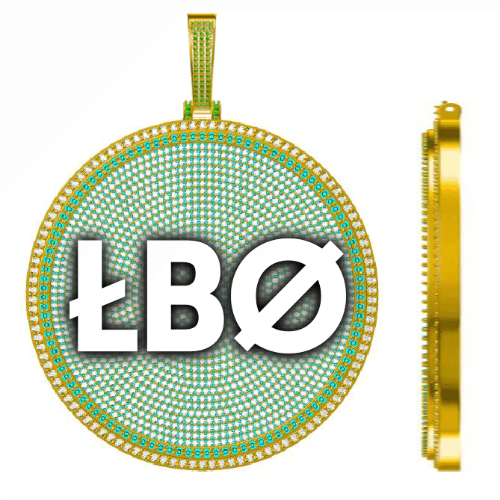 CUSTOM LETTER NECKLACE 3D BIG DISC