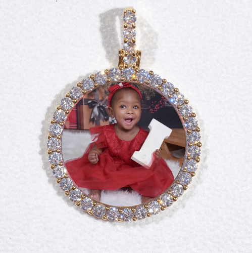 3D CIRCLE CUSTOM PICTURE PENDANT SMALL SIZE