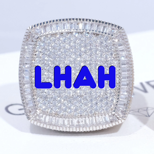 CUSTOM LETTER 3D ICED RING