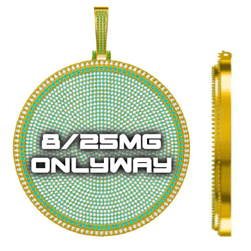 CUSTOM LETTER NECKLACE 3D BIG DISC