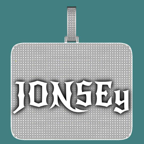 CUSTOM LETTER NECKLACE 3D BIG SQUARE