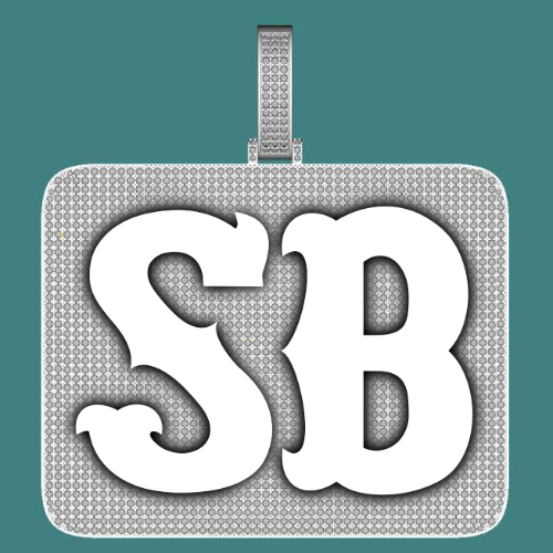 CUSTOM LETTER NECKLACE 3D BIG SQUARE