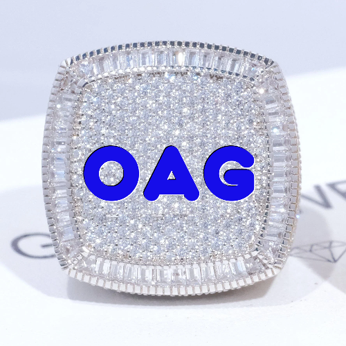 CUSTOM LETTER 3D ICED RING