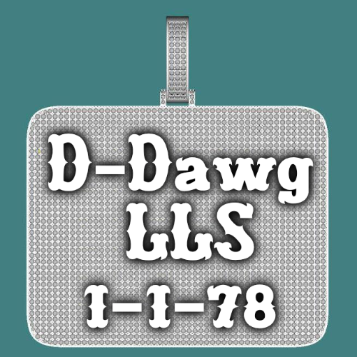 CUSTOM LETTER NECKLACE 3D BIG SQUARE