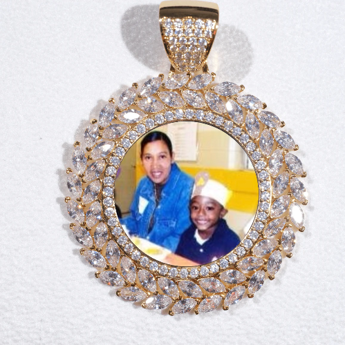 Large 3D Wheat Ear Custom Picture Pendant