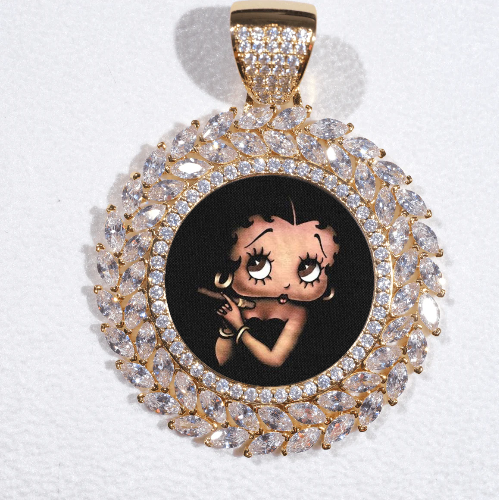 Large 3D Wheat Ear Custom Picture Pendant