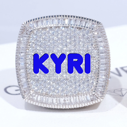 CUSTOM LETTER 3D ICED RING