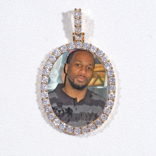 3D Oval Custom Picture Pendant