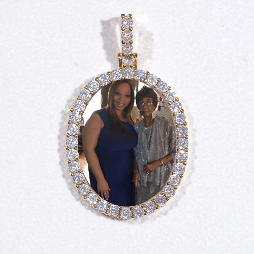 3D Oval Custom Picture Pendant