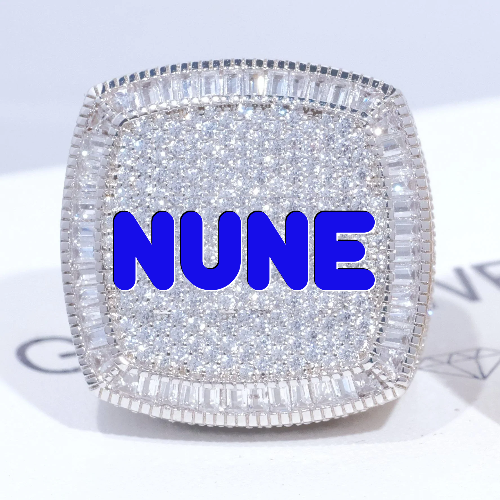 CUSTOM LETTER 3D ICED RING