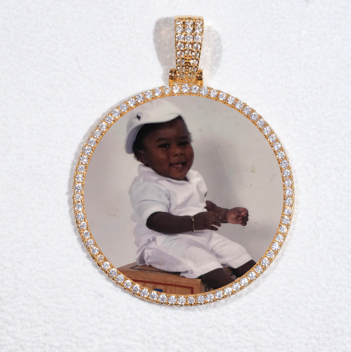 MEDIUM 3D CIRCLE CUSTOM PICTURE PENDANT