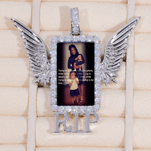 RIP WING 3D CUSTOM PICTURE PENDANT