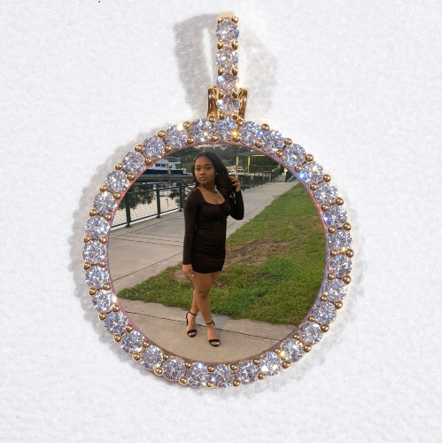 3D CIRCLE CUSTOM PICTURE PENDANT SMALL SIZE