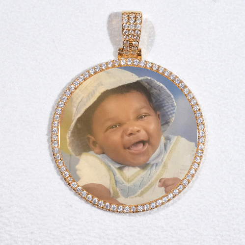 MEDIUM 3D CIRCLE CUSTOM PICTURE PENDANT