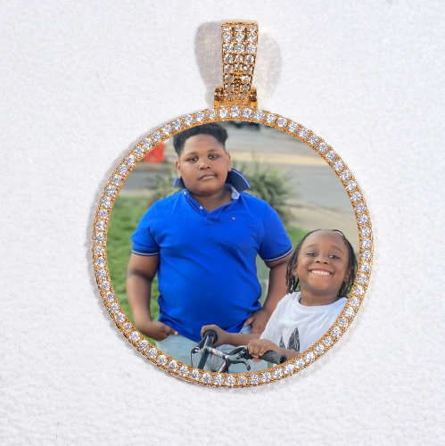 MEDIUM 3D CIRCLE CUSTOM PICTURE PENDANT