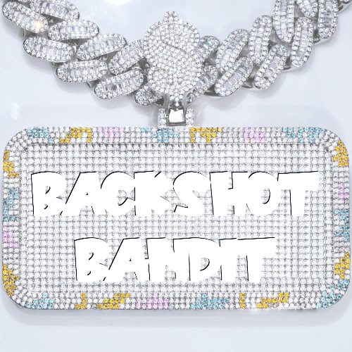 CUSTOM LETTER NECKLACE 3D COLORFUL SQUARE