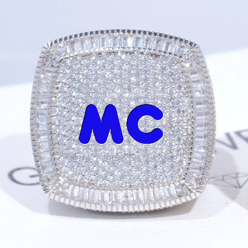 CUSTOM LETTER 3D ICED RING